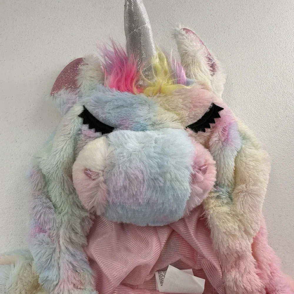 Target Unicorn‎ Halloween Bodysuit  Costume Rainbow 12-18 Months Faux Fur Baby
